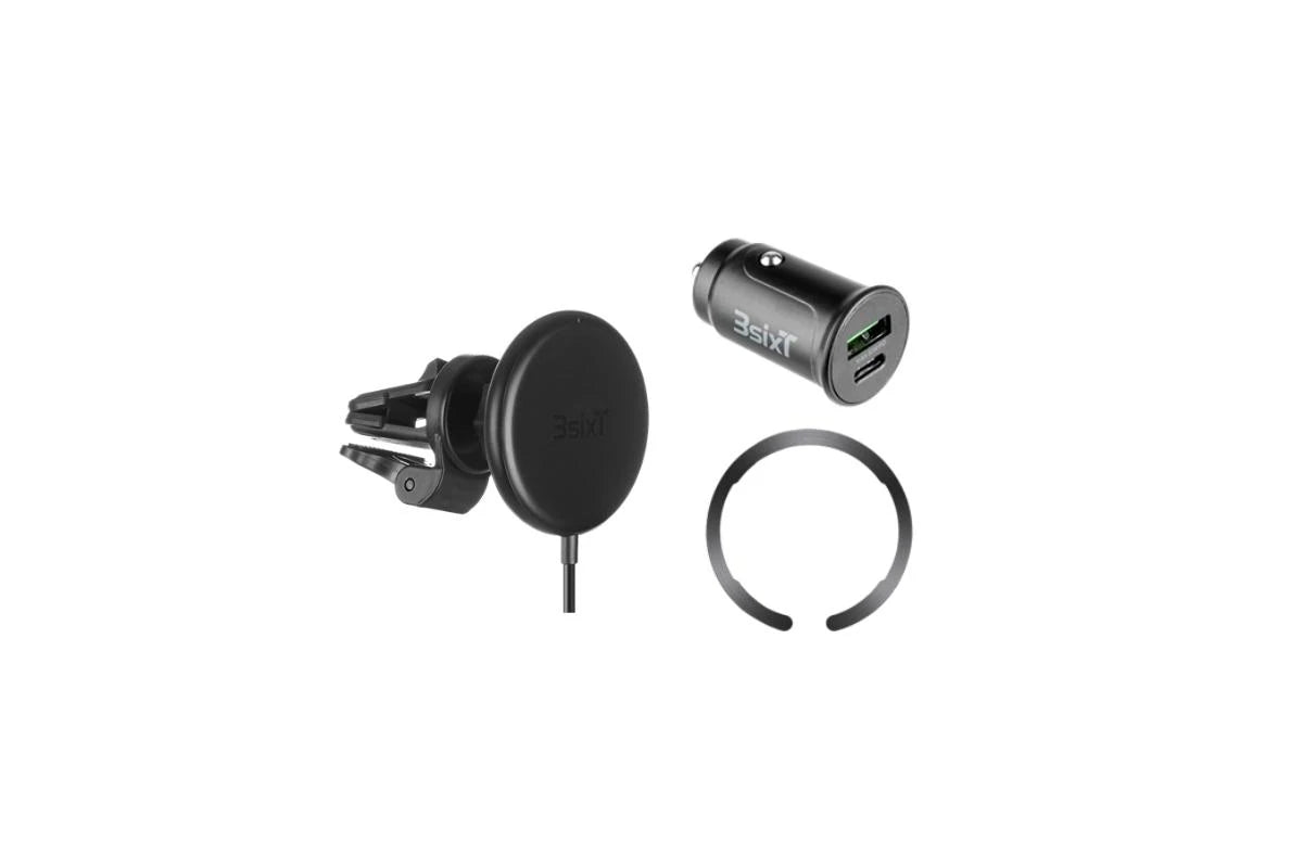 3sixT Magnetic Wireless Car Vent Mount 15W Charger - Black