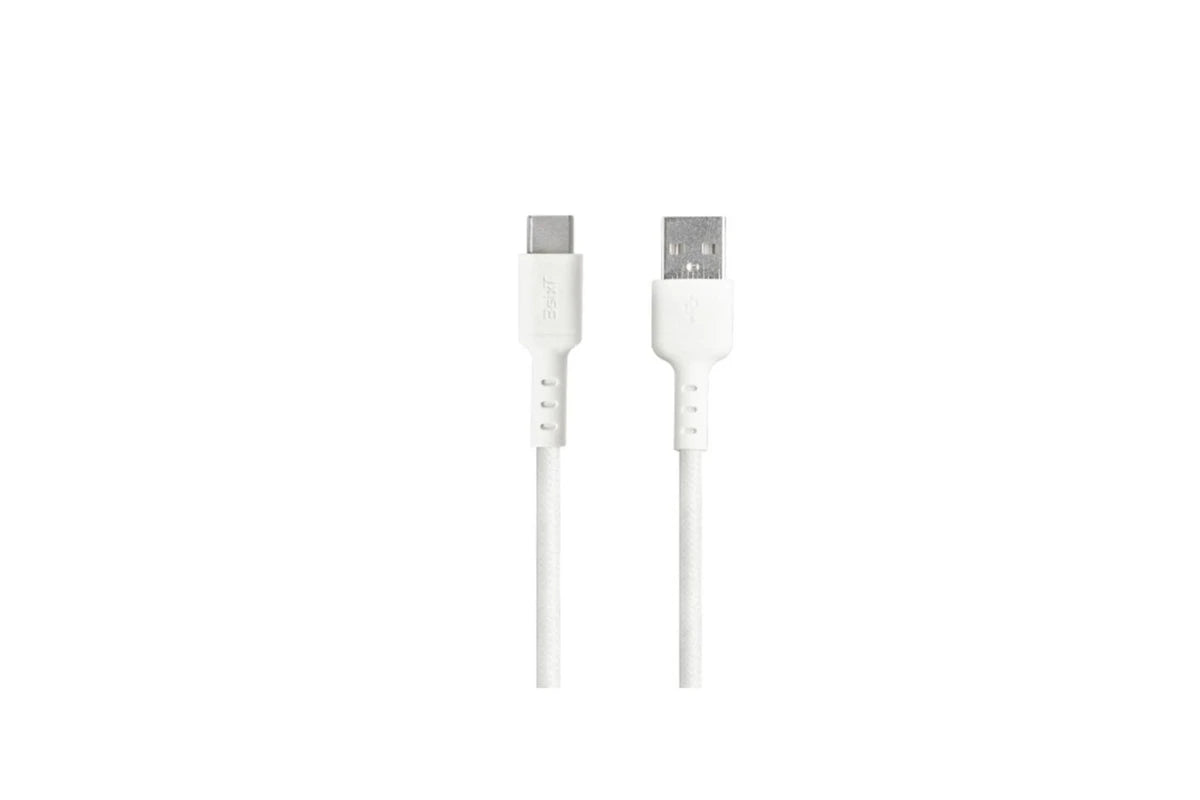 3sixT Tough 1.2m Male USB-A to USB-C V2.0 Cable Connector For Smartphones White