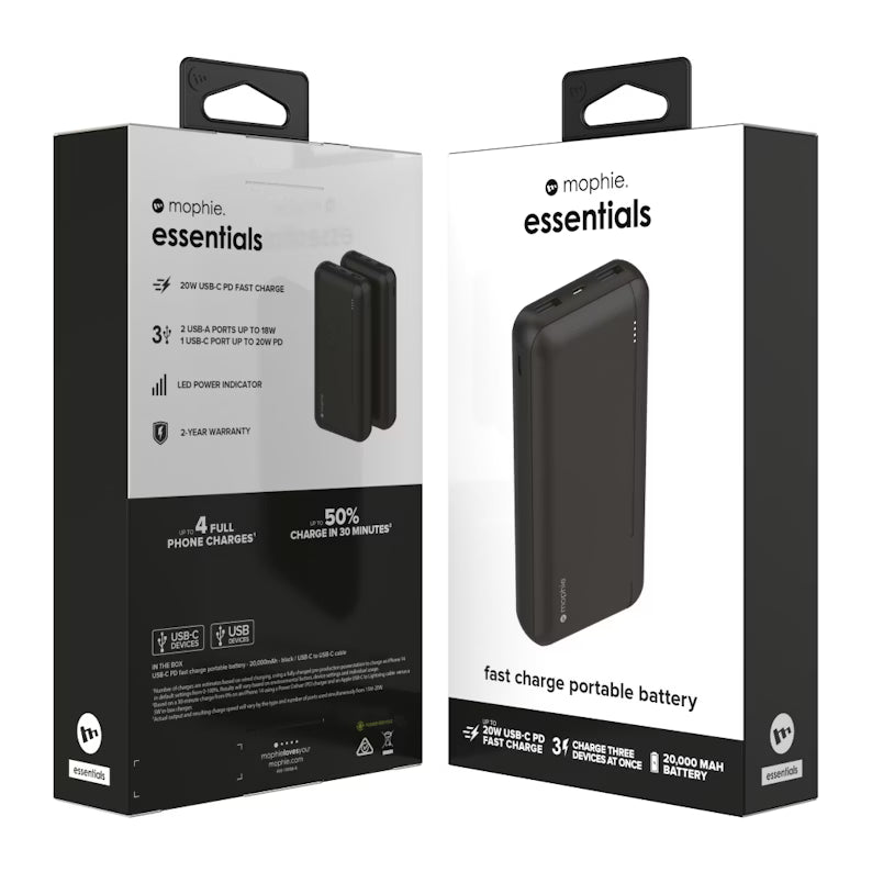Mophie Essentials 20000mAh Powerstation - Black