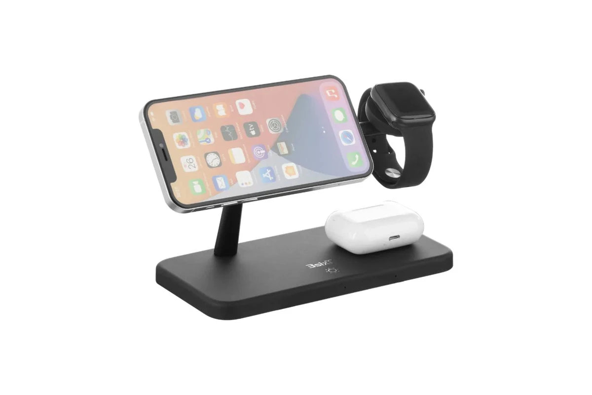 3sixT 5 in 1 MagSafe Magnetic Wireless Charging Station 45W For iPhone Black
