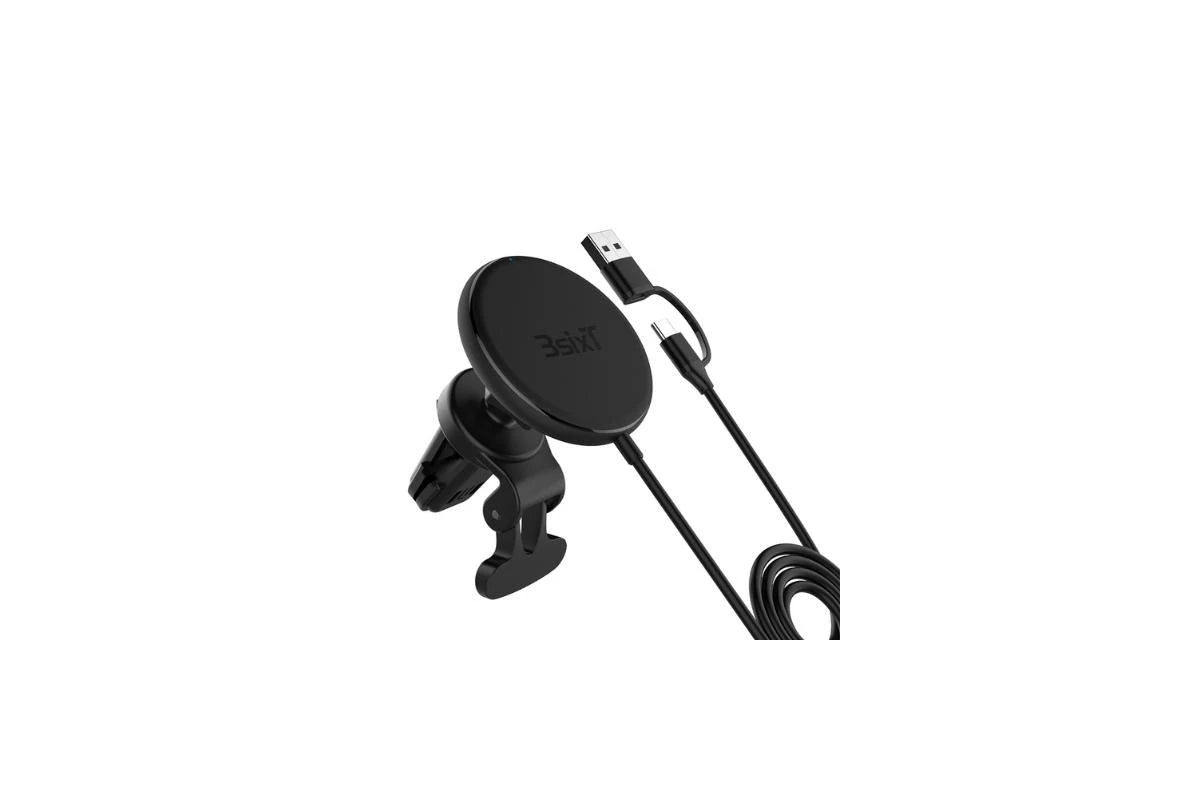 3sixT Magnetic Wireless Car Vent Mount 15W Charger - Black