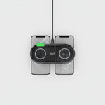 3sixT Elfin 20W Dual Wireless Charger Pad w AC For Apple iPhone Samsung Black