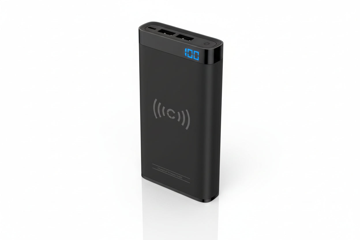 Cygentt 1000mAh ChargeUp Wireless Power Bank - Black