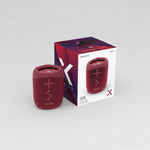 Red BlueAnt X1i Bluetooth speaker packaging on a white background