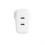 Cygnett PowerPlus 35W Dual Port USB-C PD Fast Wall Charger, Travel-Ready.WP