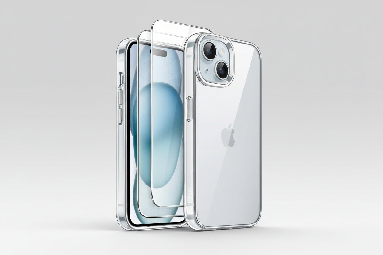 Bundle Pack Hardcase with Glass Screen Protector for iPhone 14 Plus