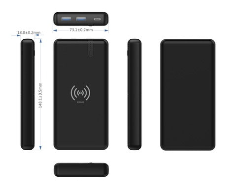 EFM 10,000 mAh Power Bank with 15W Wireless Charging
