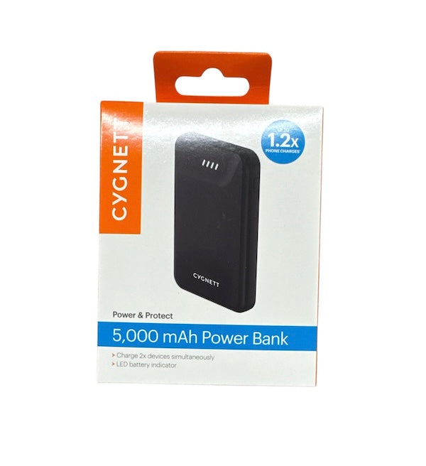 Cygnett Power & Protect | 5000mAh Dual Ports Power Bank [2xUSB-A Ports]