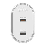 EFM 35W Dual Port Phone holder Wall Charger with Power Delivery and PPS - White
