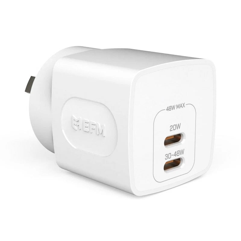 EFM 48W GaN Dual Ports Wall Charger - With Power Delivery and PPS AU