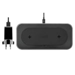 3sixT  15W Dual Wireless Charger with Adapter - Black
