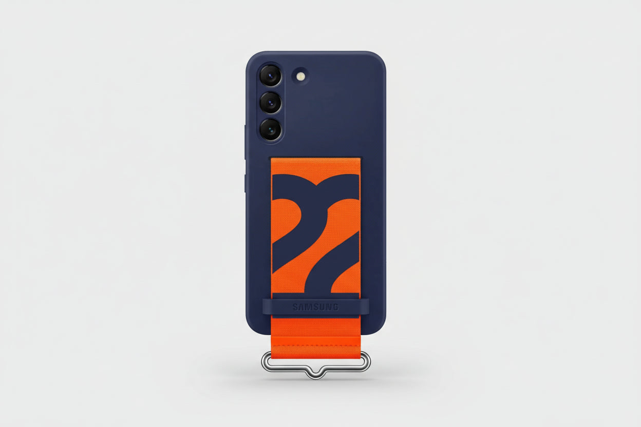 Geniune Silicon Case with Strap for Samsung Galaxy S22 5G