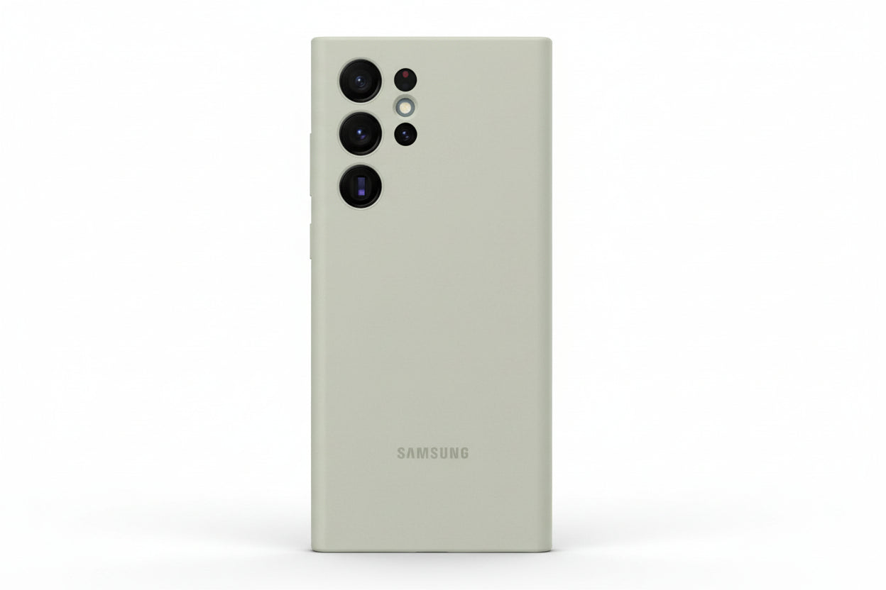 Geniune Silicon Case for Samsung Galaxy S22 Ultra 5G - Olive